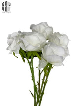 SET 5 CÀNH VELVET ROSE - WHITE-CẬU HAI HOME DECOR