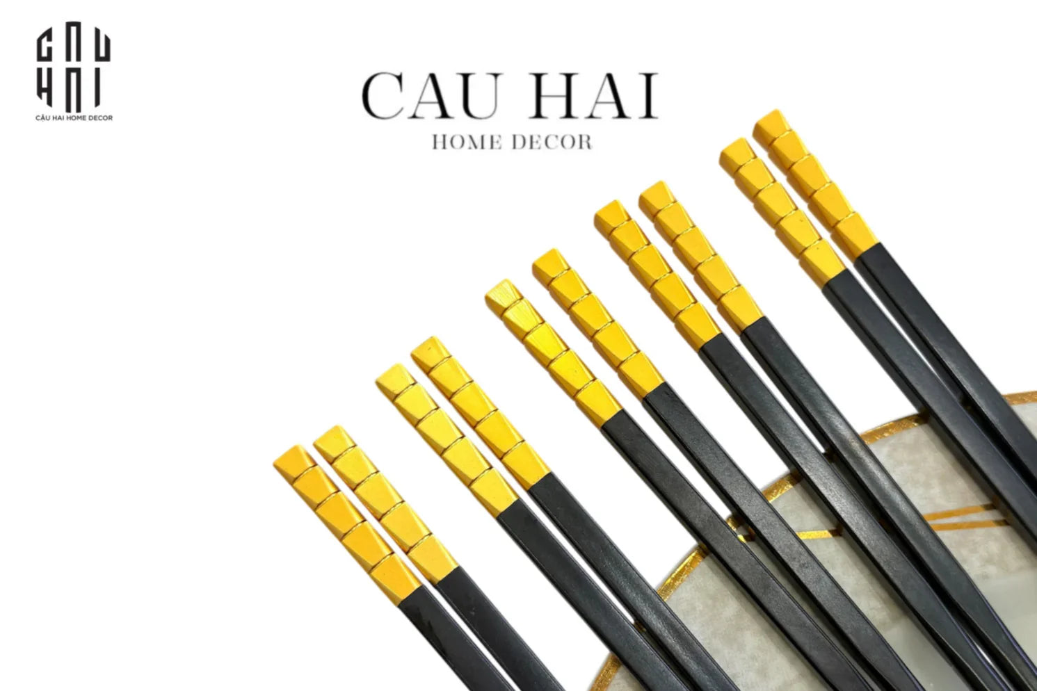SET 5 ĐÔI ĐŨA HOÀNG KIM GIÁP - CẬU HAI HOME DECOR