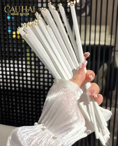Set 5 Đôi Đũa Sợi Thuỷ Tinh - Love Heart Antibacterial Chopsticks 24cm-CẬU HAI HOME DECOR