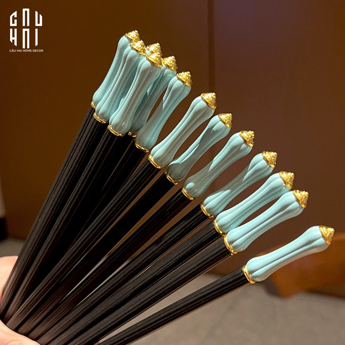 Set 5 Đôi Đũa Sợi Thuỷ Tinh Opaline Classic PET Chopsticks 24cm-Dinner Cutlery Set Dao Muỗng Nĩa-Đối tác tại Trung Quốc theo từng đơn đặt hàng-CẬU HAI HOME DECOR