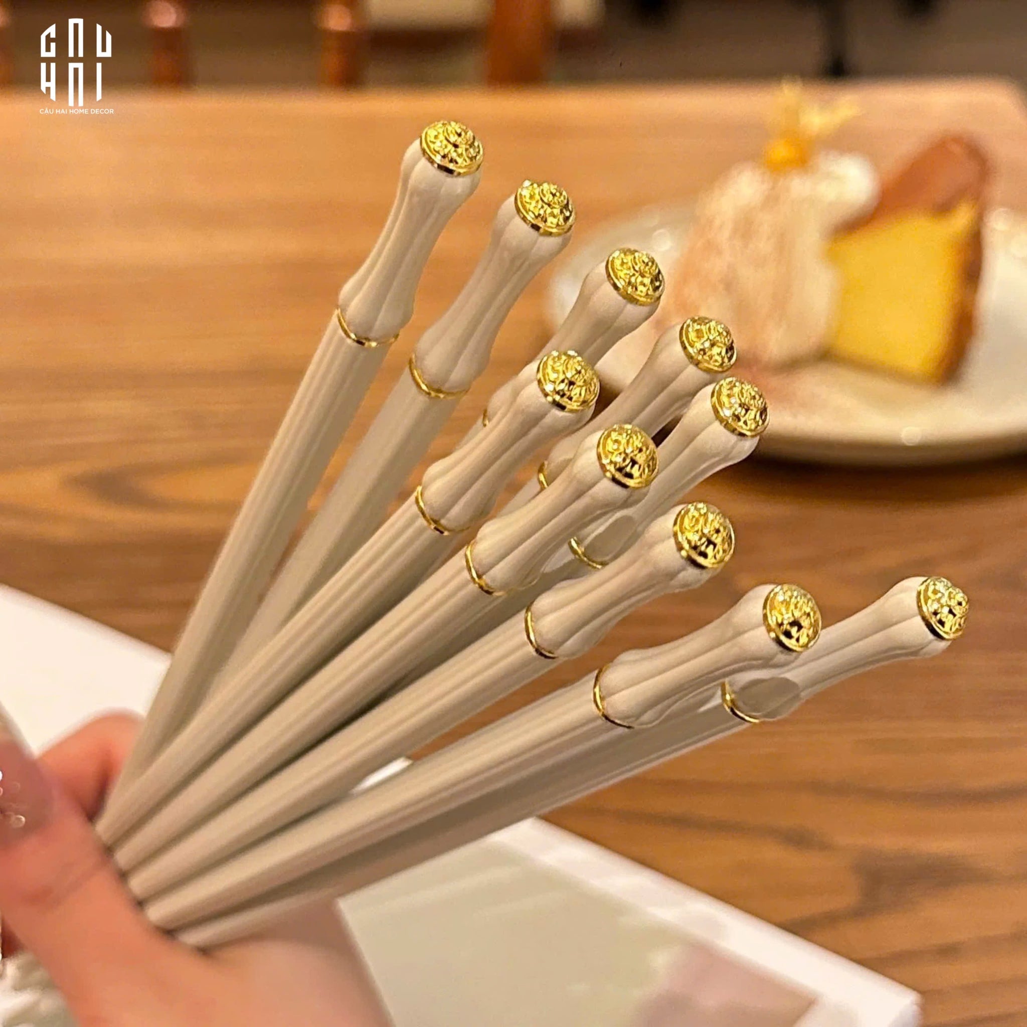 Set 5 Đôi Đũa Sợi Thuỷ Tinh Opaline Classic PET Chopsticks 24cm-CẬU HAI HOME DECOR