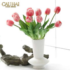 Set 5 Hoa Tulip Softy Mulberry / Sesame / Rouge 35Cm-CẬU HAI HOME DECOR