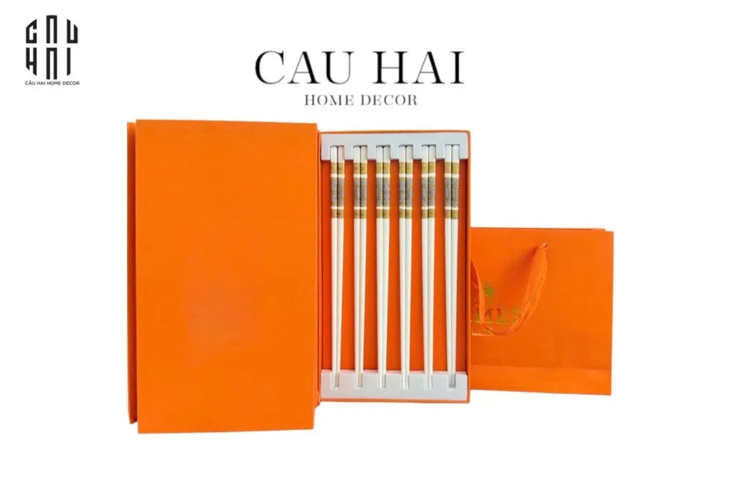Set 6 Đôi Đũa Sứ H Class Signature H Mosaique Couture Ceramic Chopsticks Set-CẬU HAI HOME DECOR