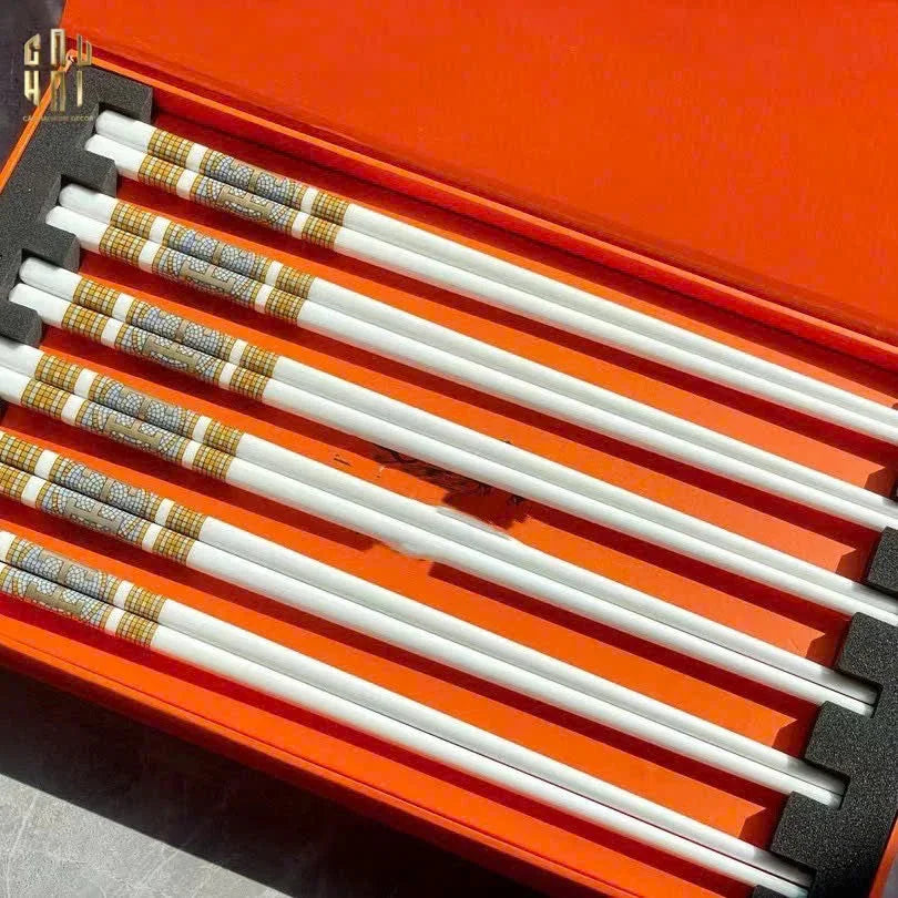 Set 6 Đôi Đũa Sứ H Class Signature H Mosaique Couture Ceramic Chopsticks Set-CẬU HAI HOME DECOR