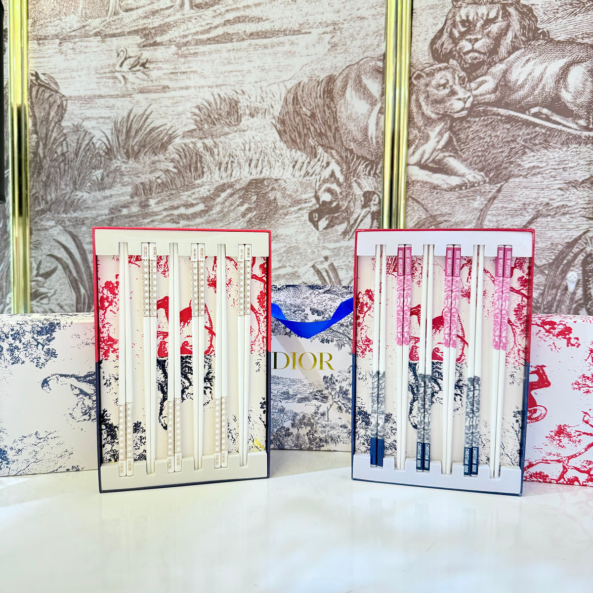 Set 6 Đôi Đũa Sứ Jungle Couture Ceramic Chopsticks Set-Dinner Cutlery Set Dao Muỗng Nĩa-Đối tác tại Trung Quốc theo từng đơn đặt hàng-CẬU HAI HOME DECOR