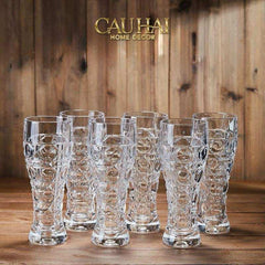 Set 6 Ly Bia Thuỷ Tinh Cristalleries Facetté - Cannage Highball 500Ml-CẬU HAI HOME DECOR