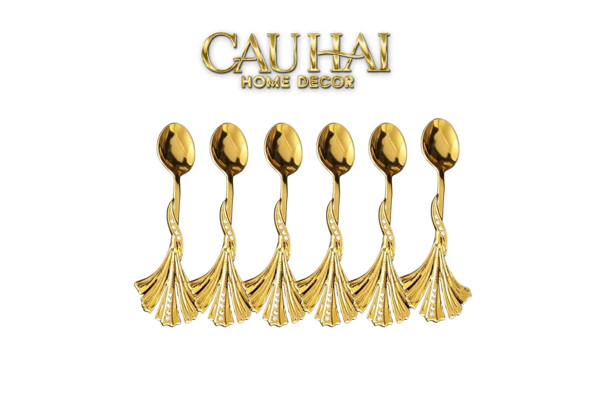 Set 6 Muỗng Persian Babylon Fan Coffee Spoon-CẬU HAI HOME DECOR