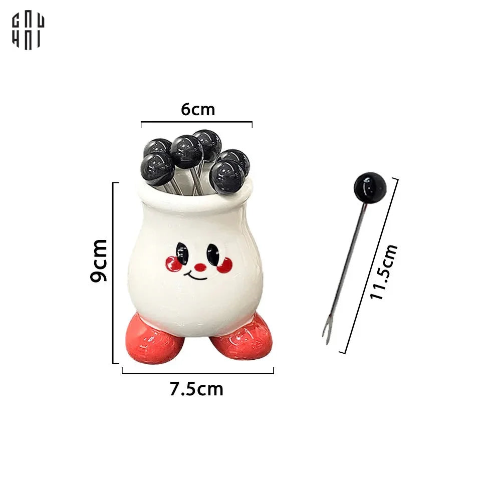 Set 6 Nĩa Tráng Miệng Cutie Penguin-CẬU HAI HOME DECOR