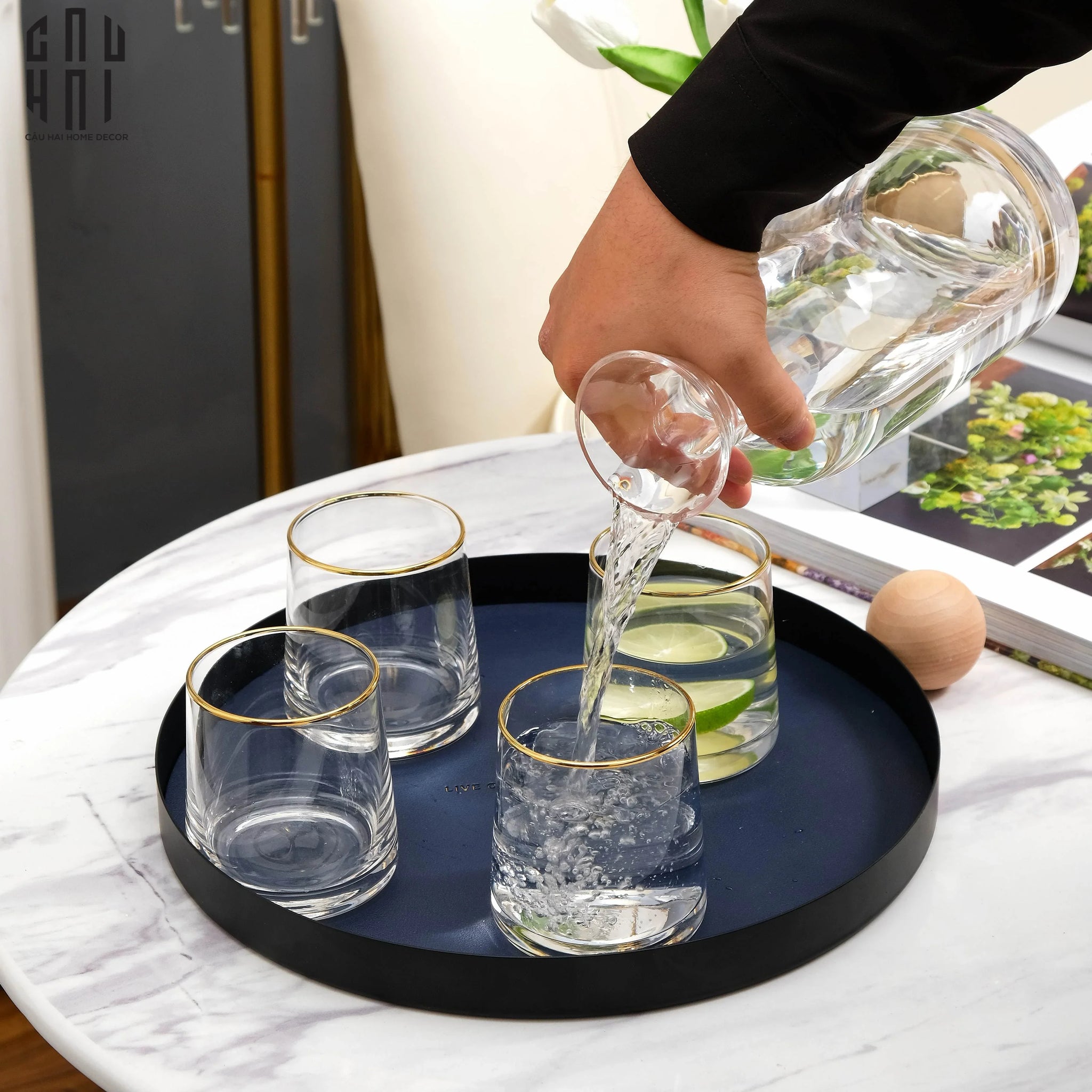 SET BÌNH NƯỚC PLATINUM SS22-CẬU HAI HOME DECOR