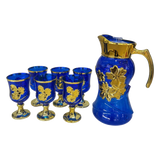 Set Binh Nuoc Thuy Tinh Grand Marquis Bleu Saphir Glass 7pcs-Set bình nước Carafe & Glassware Ensemble-CẬU HAI HOME DECOR-CẬU HAI HOME DECOR