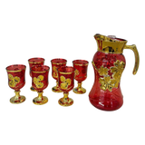 Set Binh Nuoc Thuy Tinh Grand Marquis Rubis Rouge Glass 7pcs-Set bình nước Carafe & Glassware Ensemble-CẬU HAI HOME DECOR-CẬU HAI HOME DECOR