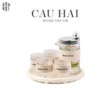 SET BÌNH NƯỚC THUỶ TINH JANIE 6PCS - CẬU HAI HOME DECOR