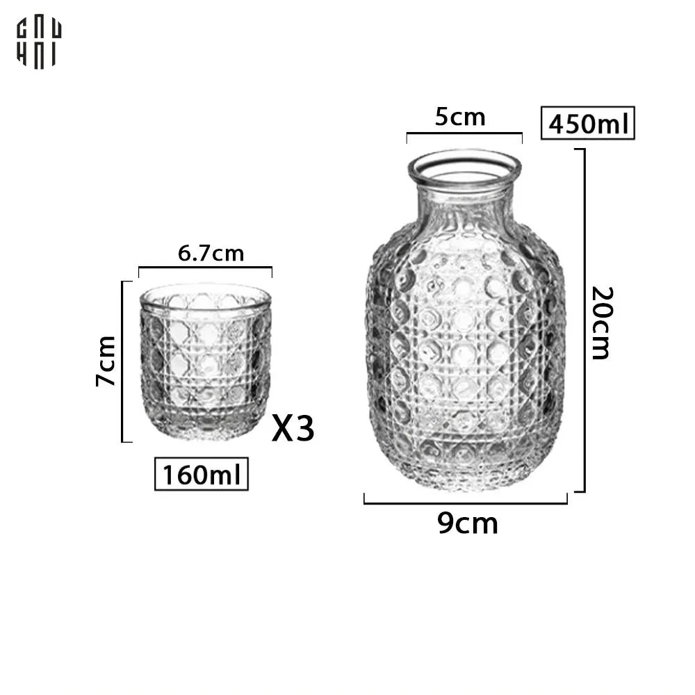 SET BÌNH NƯỚC THUỶ TINH LUXURY D.O UP DOWN CUP - CẬU HAI HOME DECOR