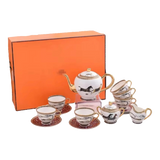 Maison Couture - Set Bình Trà H Class Legacy Équestre Héritage Harnais · Théière Ronde 15Pcs Tea Set-SET BÌNH TRÀ-Đối tác tại Trung Quốc theo từng đơn đặt hàng-CẬU HAI HOME DECOR