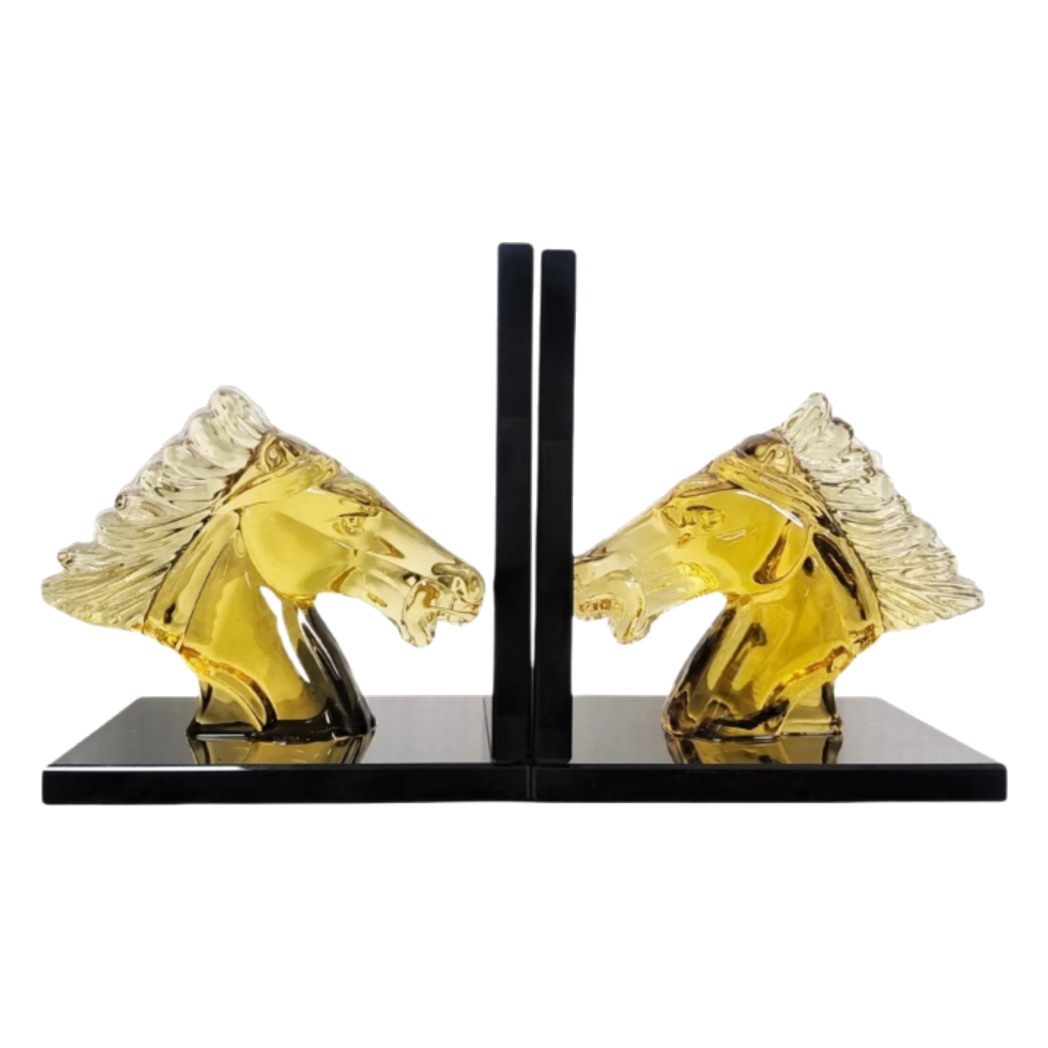 Set Chặn Sách Pha Lê Cristalleries Ésquetre De Cheval-TƯỢNG TRANG TRÍ-CẬU HAI HOME DECOR-CẬU HAI HOME DECOR