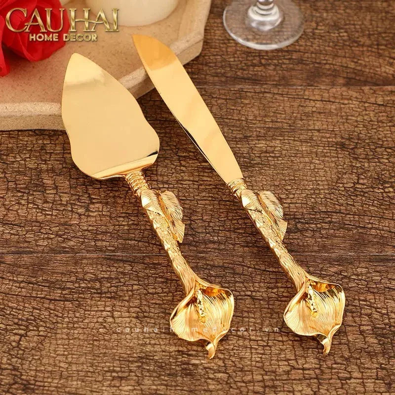 Set Dao Cắt Bánh Ensemble Couteaux Pâtisserie Élégance-TƯỢNG TRANG TRÍ-Đối tác tại Trung Quốc theo từng đơn đặt hàng-CẬU HAI HOME DECOR
