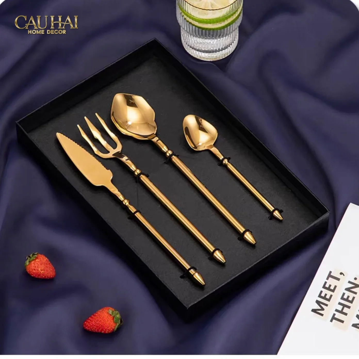 Set Dao Muỗng Nĩa 4 Món Atlantic Legendary Trident Prestige Dinner Cutlery 4pcs-CẬU HAI HOME DECOR