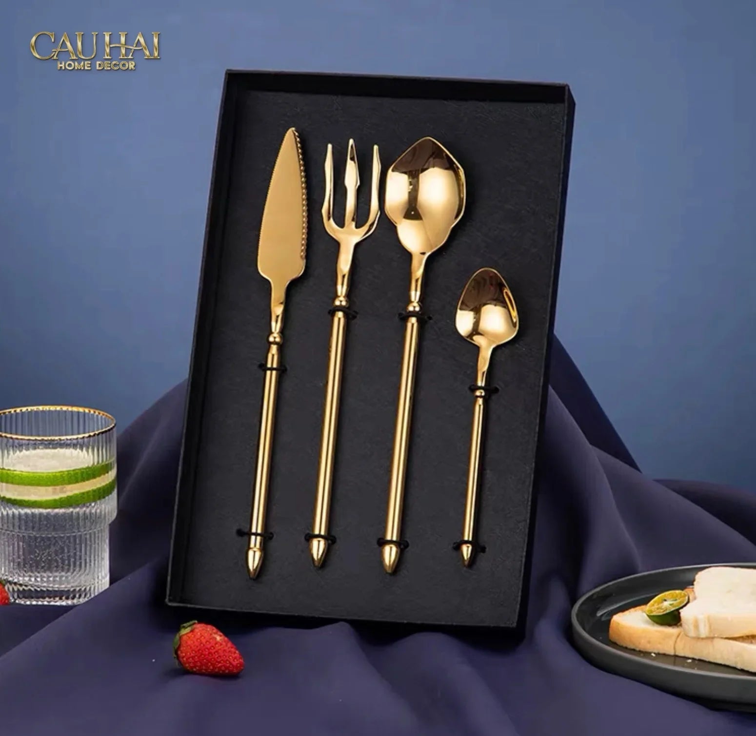 Set Dao Muỗng Nĩa 4 Món Atlantic Legendary Trident Prestige Dinner Cutlery 4pcs-CẬU HAI HOME DECOR