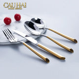 Set Dao Muỗng Nĩa 4 Món Élégance Allure Gilded Silver Dualité Premium Cutlery 4pcs-Dinner Cutlery Set Dao Muỗng Nĩa-CẬU HAI HOME DECOR-CẬU HAI HOME DECOR