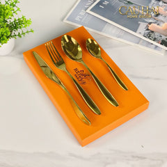 Set Dao Muỗng Nĩa 4 Món H Class Golden Attelage Noble Dinner Cutlery 4pcs-CẬU HAI HOME DECOR