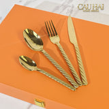 Set Dao Muỗng Nĩa 4 Món Impérial Sand Gold H Class Dinner Cutlery 4pcs-Dinner Cutlery Set Dao Muỗng Nĩa-CẬU HAI HOME DECOR-CẬU HAI HOME DECOR