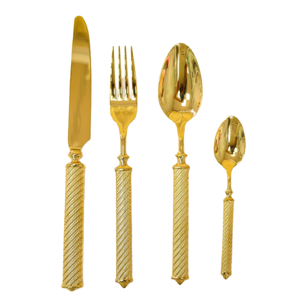 Maison Couture - Set Dao Muỗng Nĩa 4 Món H Class Soleil Pillar Monolith Prestige Dinner Cutlery Set 4pcs-Dinner Cutlery Set Dao Muỗng Nĩa-CẬU HAI HOME DECOR-CẬU HAI HOME DECOR
