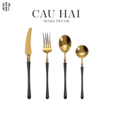 SET DAO NĨA BLACK PHANTOM 4PCS - CUTLERY PHANTOM 4PCS - CẬU HAI HOME DECOR