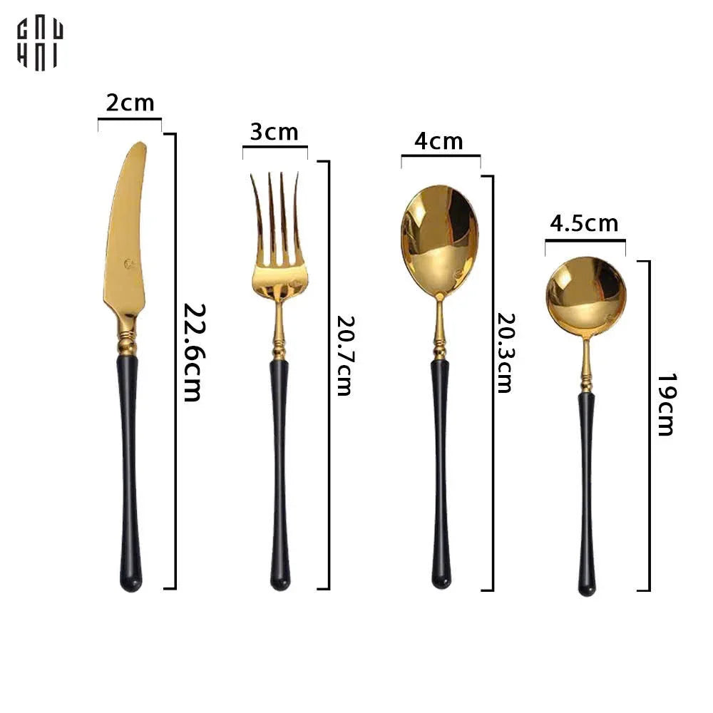 SET DAO NĨA BLACK PHANTOM 4PCS - CUTLERY PHANTOM 4PCS - CẬU HAI HOME DECOR