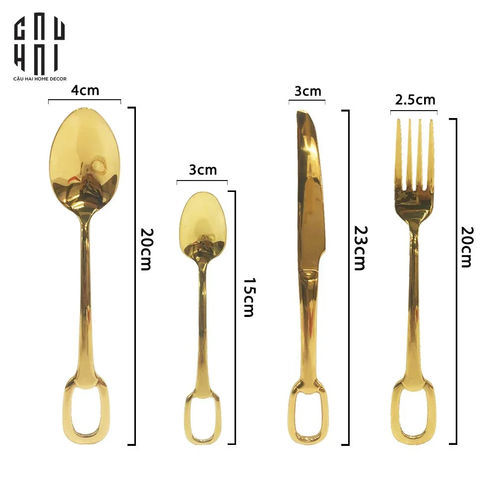 SET DAO NĨA ELITE 4PCS - CUTLERY ELITE 4PCS FULL BOX - CẬU HAI HOME DECOR