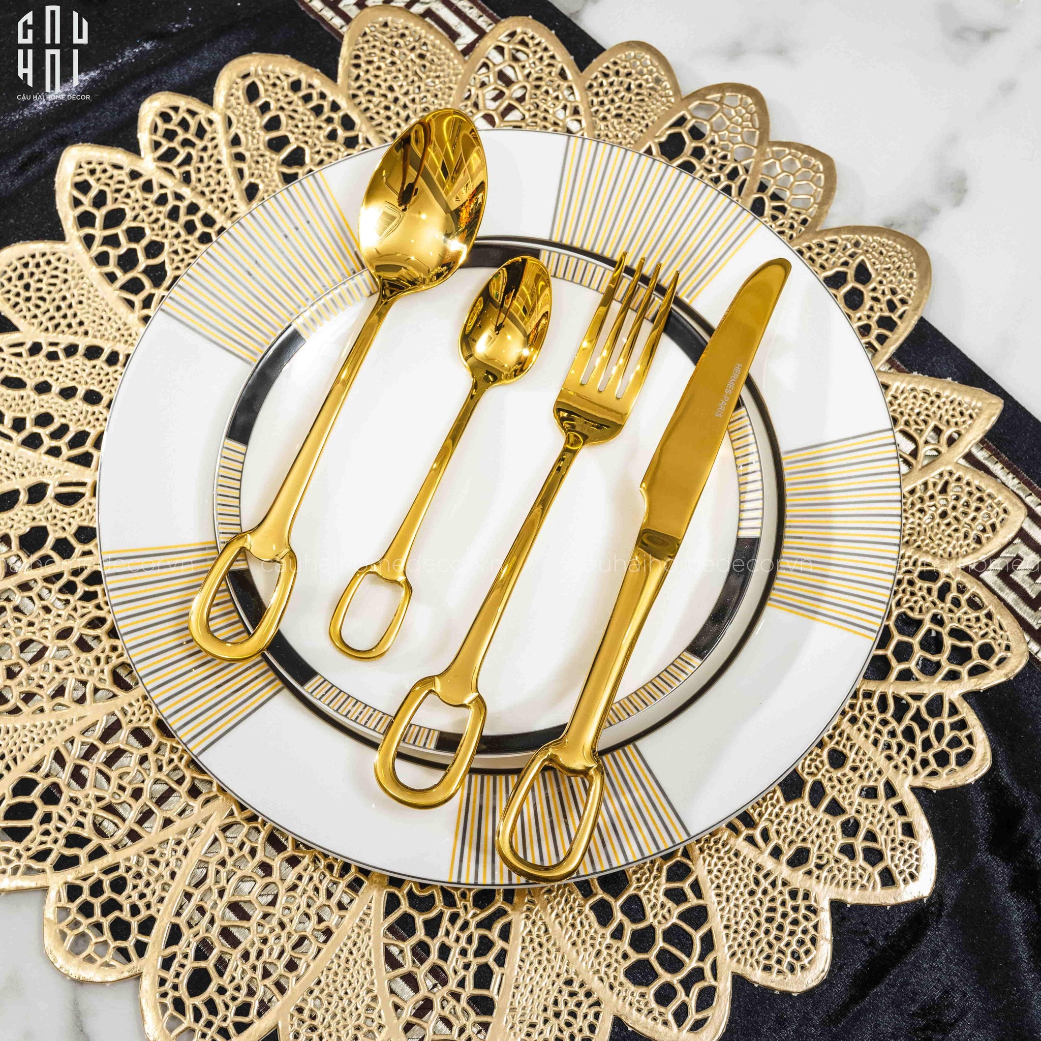 SET DAO NĨA ELITE 4PCS - CUTLERY ELITE 4PCS FULL BOX - CẬU HAI HOME DECOR