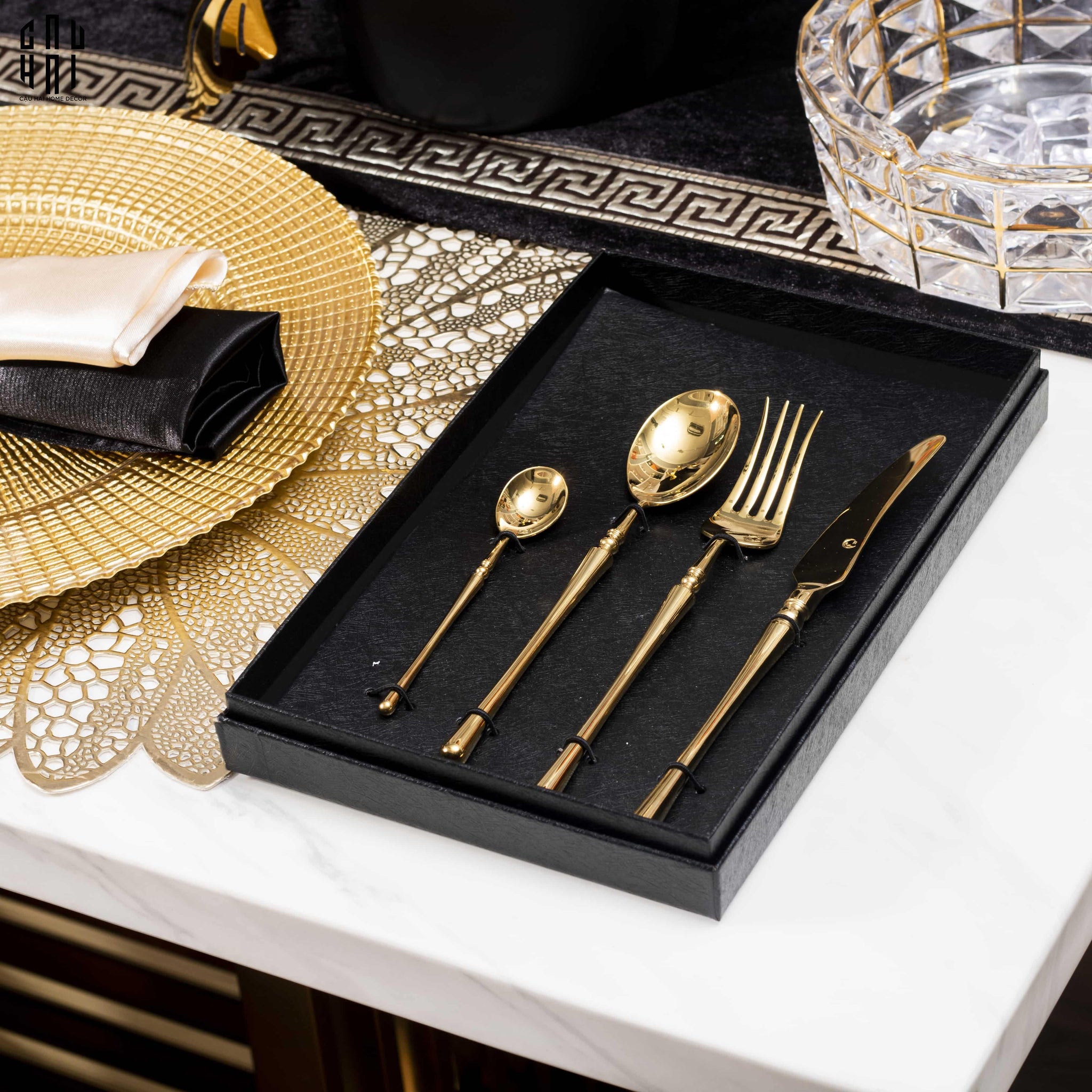 SET DAO NĨA GLAMOUR 4PCS - CUTLERY GLAMOUR 4PCS ( SHINING ) - CẬU HAI HOME DECOR