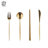 SET DAO NĨA GOLDEN 4PCS - CUTLERY GOLDEN 4PCS - CẬU HAI HOME DECOR
