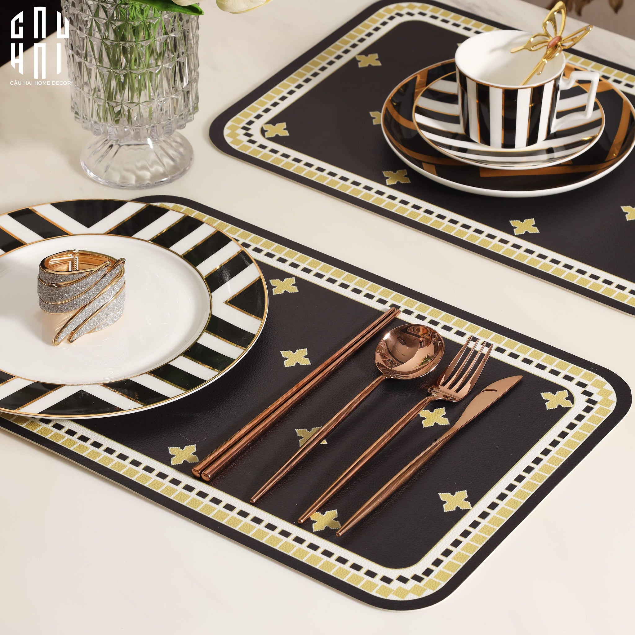 SET DAO NĨA ROSE GOLD 4PCS - CUTLERY ROSE GOLD 4PCS - CẬU HAI HOME DECOR