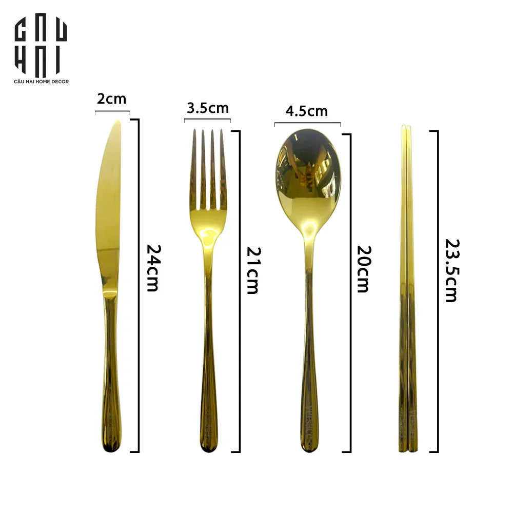 SET DAO NĨA VERSACE - SET CUTLERY VERSACE 4PCS SS25 - CẬU HAI HOME DECOR