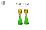 SET ĐẾ NẾN PHA LÊ - CANDLE GEM – EMERALD & CITRINE - CẬU HAI HOME DECOR