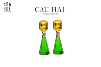 Set Đế Nến Pha Lê - Candle Gem – Emerald & Citrine-CẬU HAI HOME DECOR