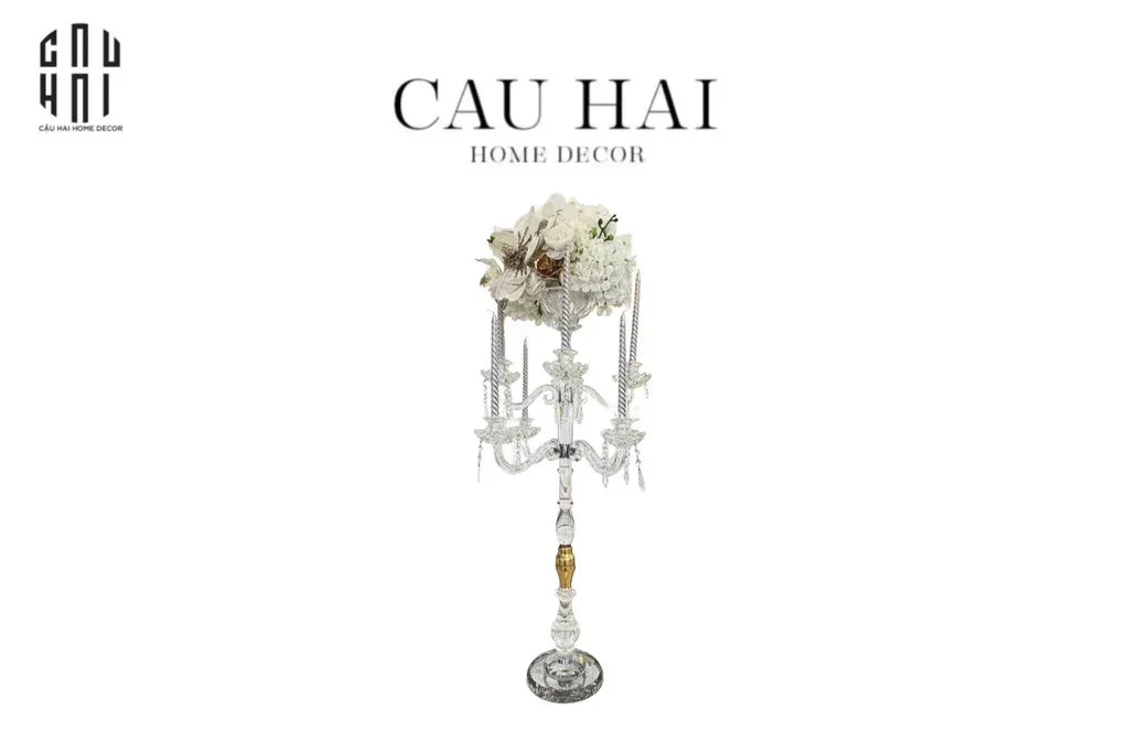 Set Đế Nến Và Hoa Lụa Alexander 120.-CẬU HAI HOME DECOR