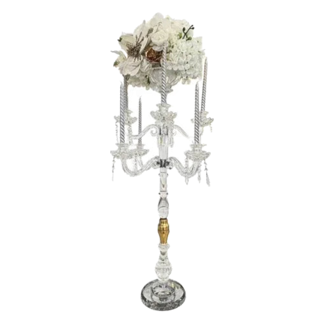 Set Đế Nến Và Hoa Lụa Alexander 120.-Hoa Lụa-Đối tác tại Trung Quốc theo từng đơn đặt hàng-CẬU HAI HOME DECOR
