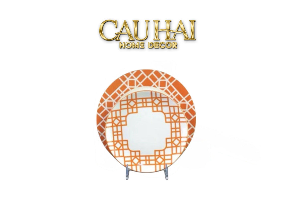 Set Đĩa Dinner Gốm Sứ Lattice Atelier Cognac 2pcs-SET CHÉN DĨA-CẬU HAI HOME DECOR-CẬU HAI HOME DECOR