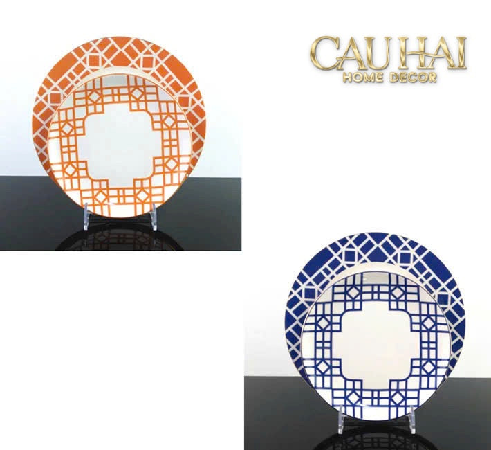 Set Đĩa Dinner Gốm Sứ Lattice Atelier Cognac 2pcs-SET CHÉN DĨA-CẬU HAI HOME DECOR-CẬU HAI HOME DECOR