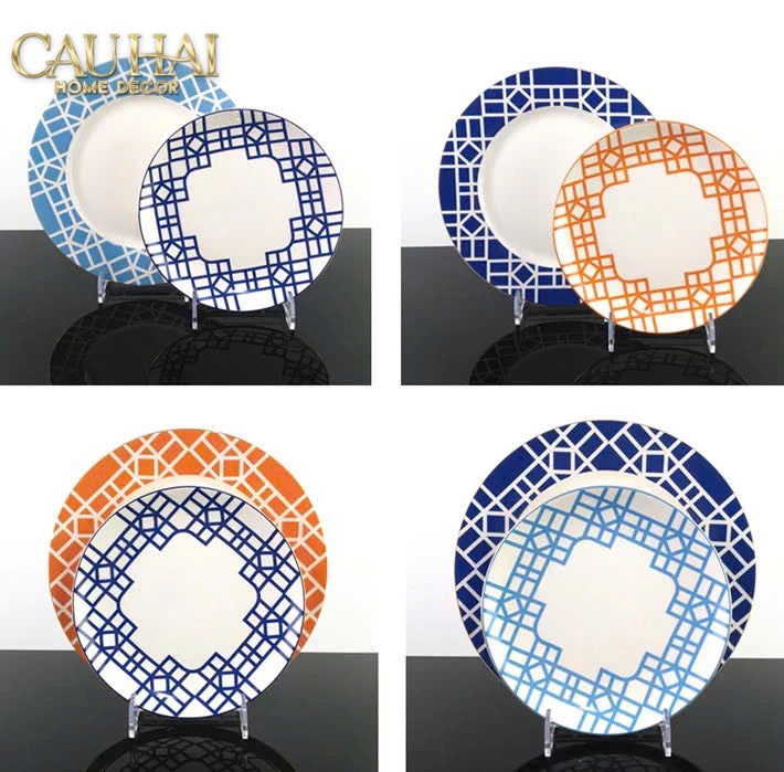 Set Đĩa Dinner Gốm Sứ Lattice Atelier Cognac 2pcs-SET CHÉN DĨA-CẬU HAI HOME DECOR-CẬU HAI HOME DECOR