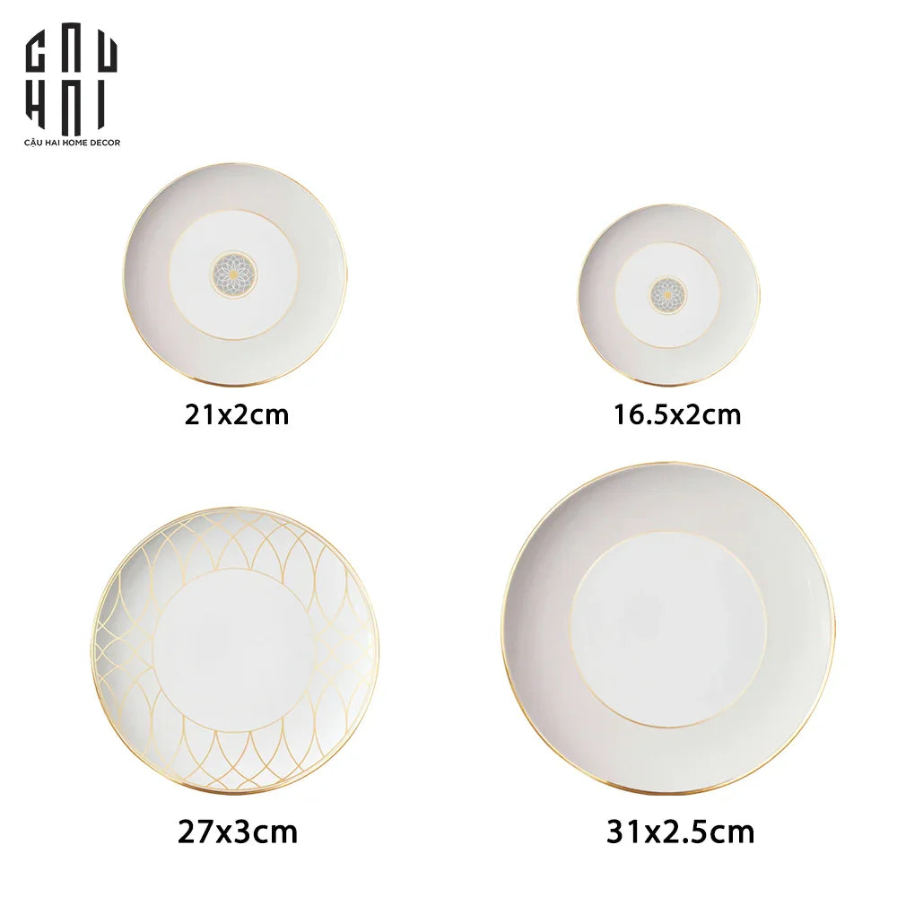 SET DINNER FIRST LADY 4PCS SS25 - CẬU HAI HOME DECOR
