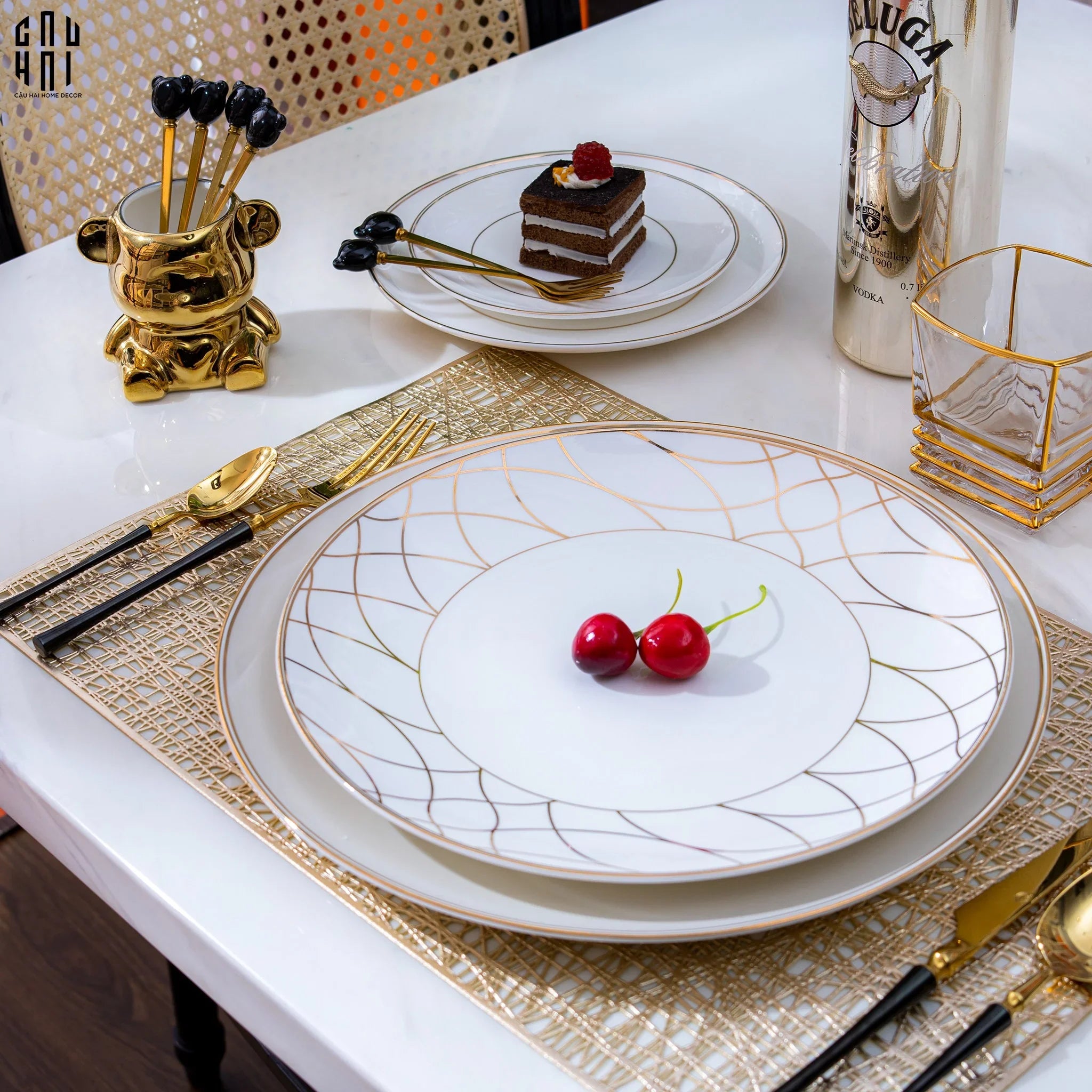 SET DINNER FIRST LADY 4PCS SS25 - CẬU HAI HOME DECOR