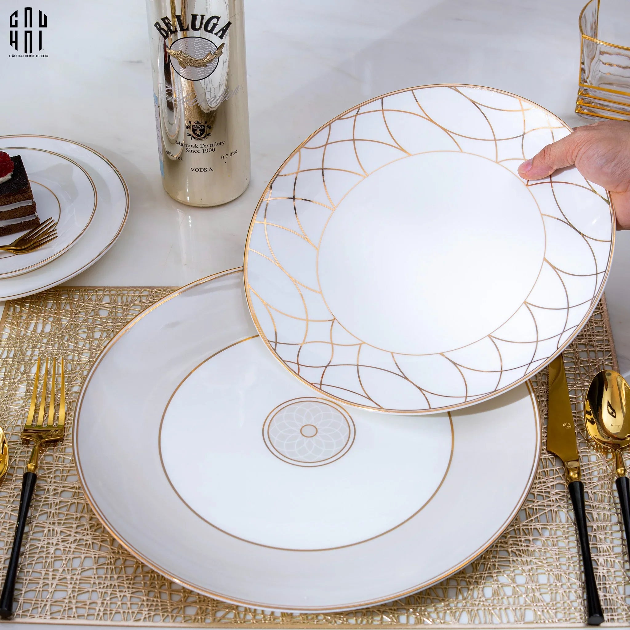 SET DINNER FIRST LADY 4PCS SS25 - CẬU HAI HOME DECOR