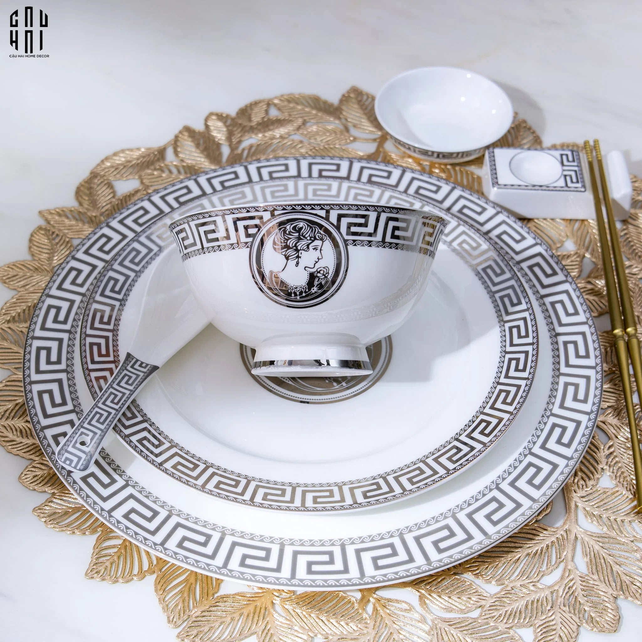 SET DINNER LADY ELEANOR 8PCS SS25 - CẬU HAI HOME DECOR
