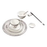 Maison Couture - Bộ Đĩa Âu 1 Người Dinner Set Au Revoir Eleanor 8Pcs-SET BÌNH TRÀ-Đối tác tại Trung Quốc theo từng đơn đặt hàng-CẬU HAI HOME DECOR