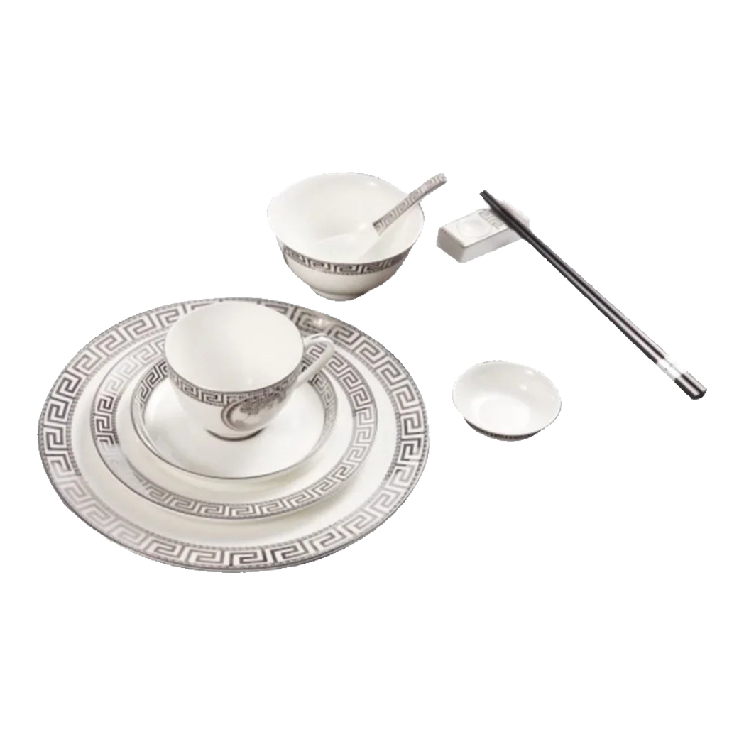 Maison Couture - Bộ Đĩa Âu 1 Người Dinner Set Au Revoir Eleanor 8Pcs-SET BÌNH TRÀ-Đối tác tại Trung Quốc theo từng đơn đặt hàng-CẬU HAI HOME DECOR