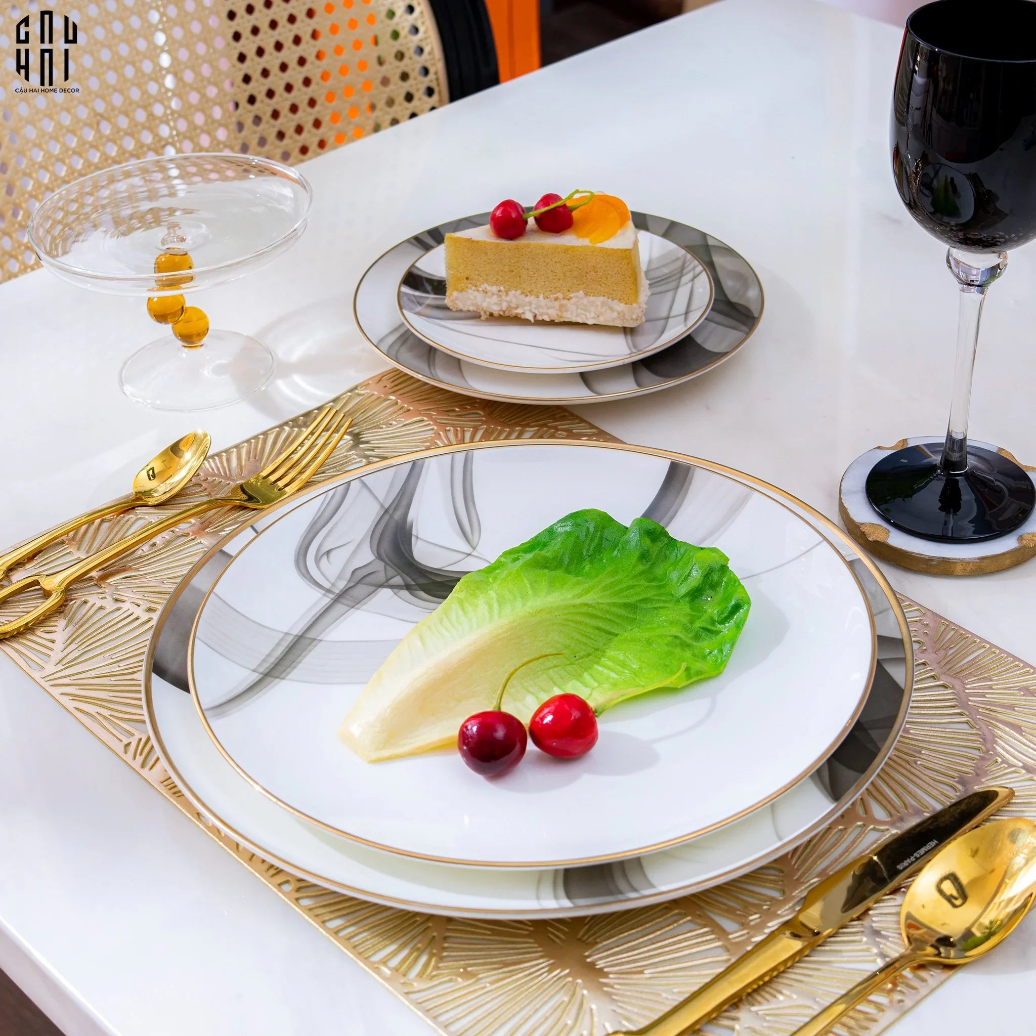 SET DINNER LE GRIS 4PCS SS25 - CẬU HAI HOME DECOR