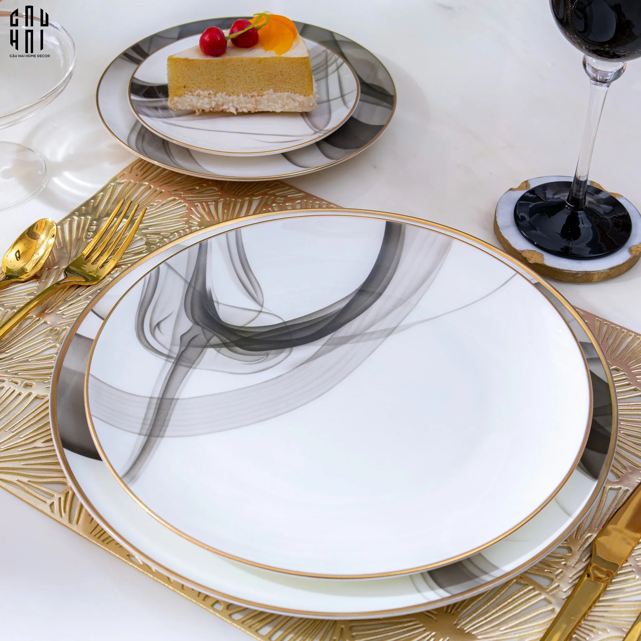 SET DINNER LE GRIS 4PCS SS25 - CẬU HAI HOME DECOR