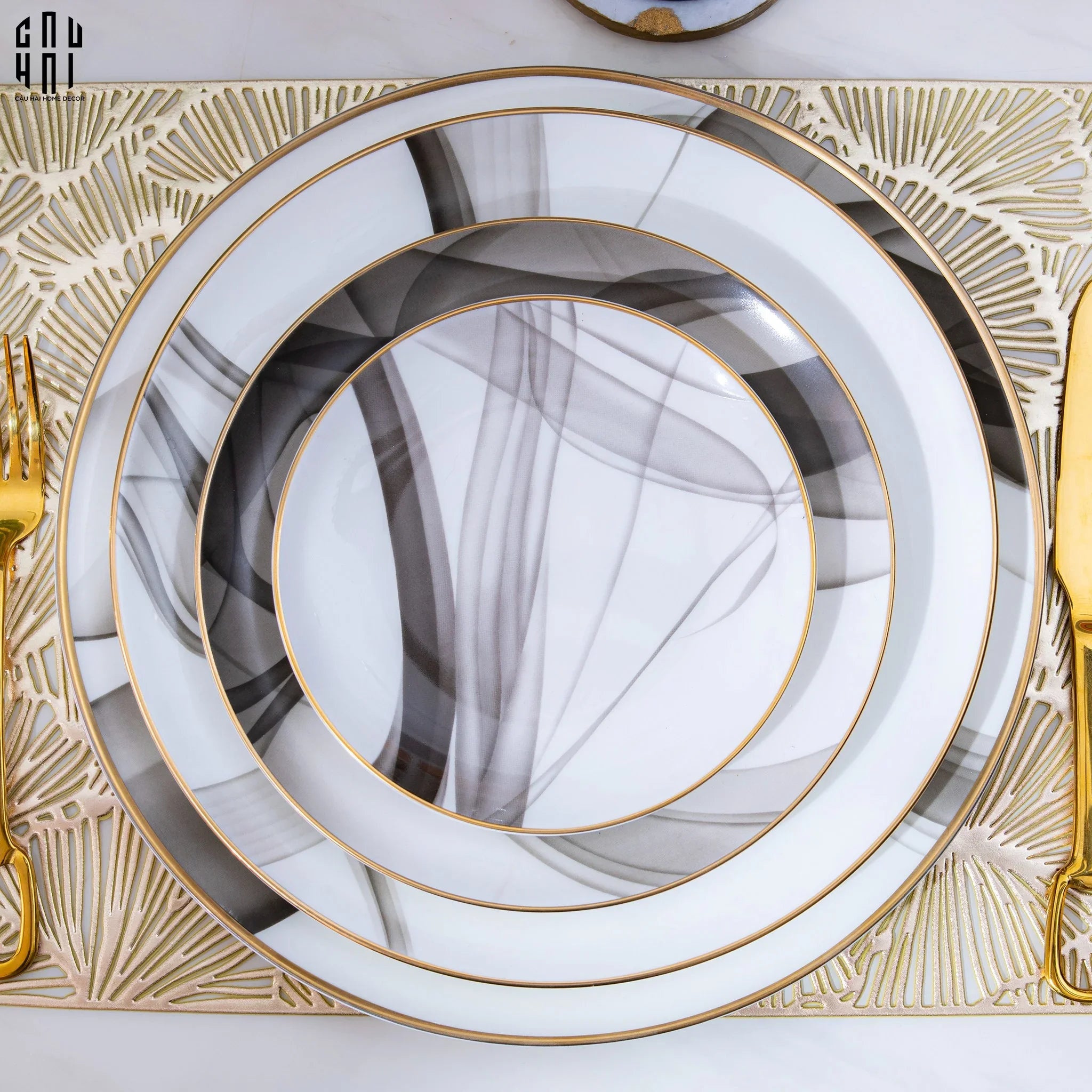 SET DINNER LE GRIS 4PCS SS25 - CẬU HAI HOME DECOR